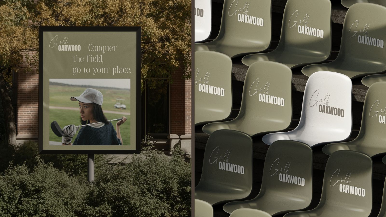 OAKWOOD Golf Club Branding for Concept Project