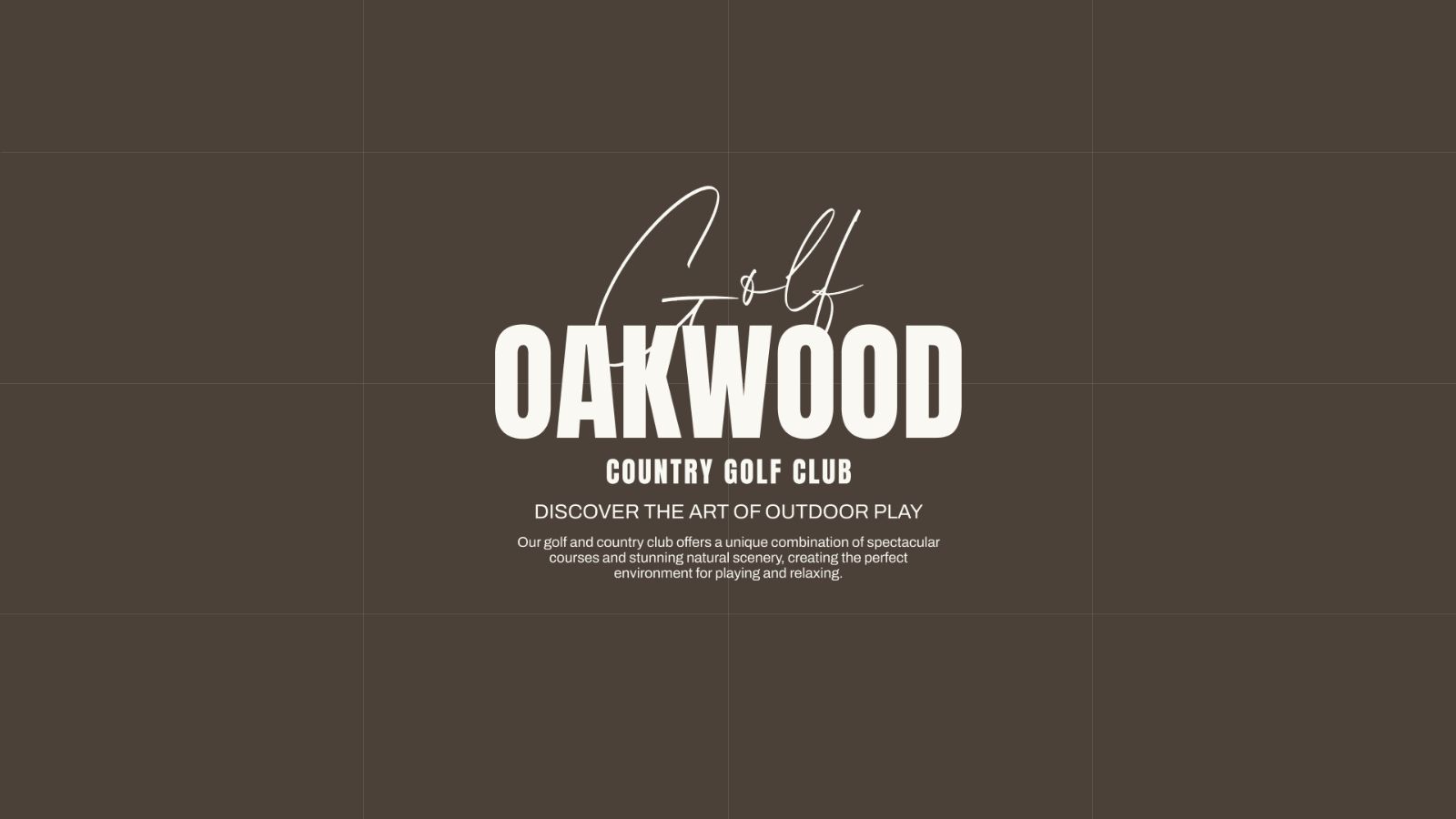 OAKWOOD Golf Club Branding for Concept Project gallery image 3